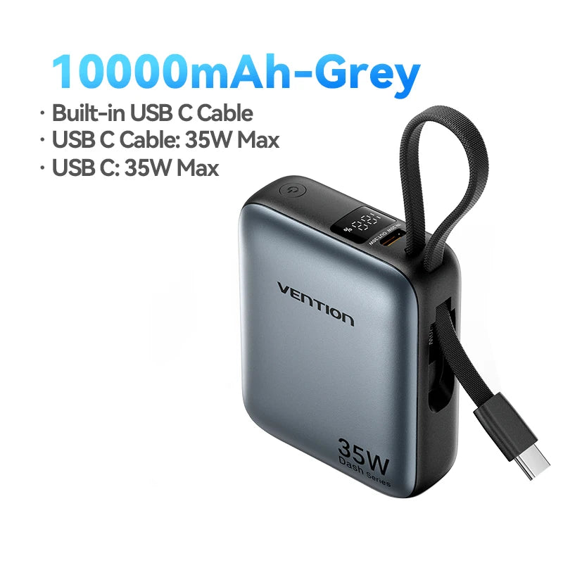 10,000mAh Power Bank – 35W PD Fast Charging