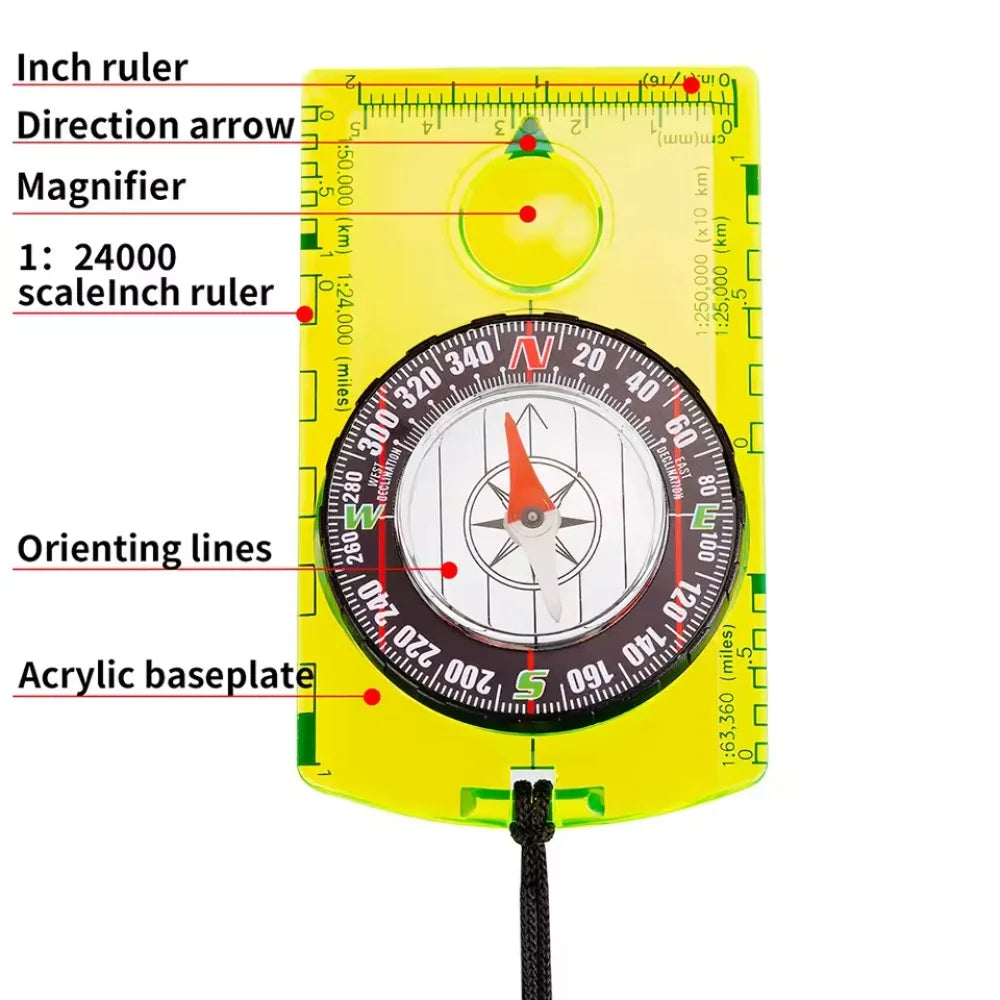 Waterproof Orienteering Compass – Outdoor Navigation Tool