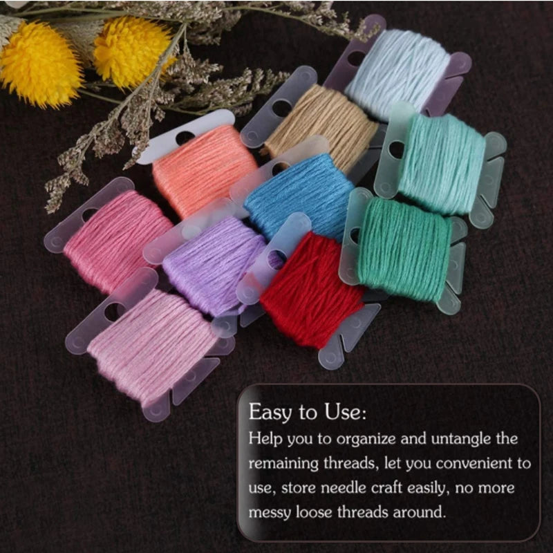 36-Grid Embroidery Floss Organizer Box – with Bobbins & Stickers