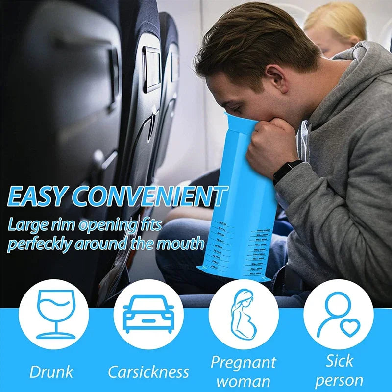 Disposable Travel Vomit Bags – 1000ML Portable Sick Bags