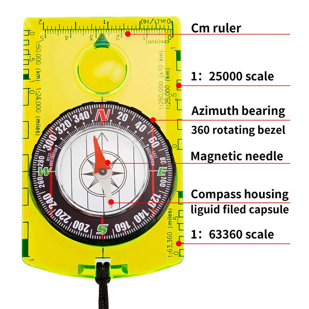 Waterproof Orienteering Compass – Outdoor Navigation Tool