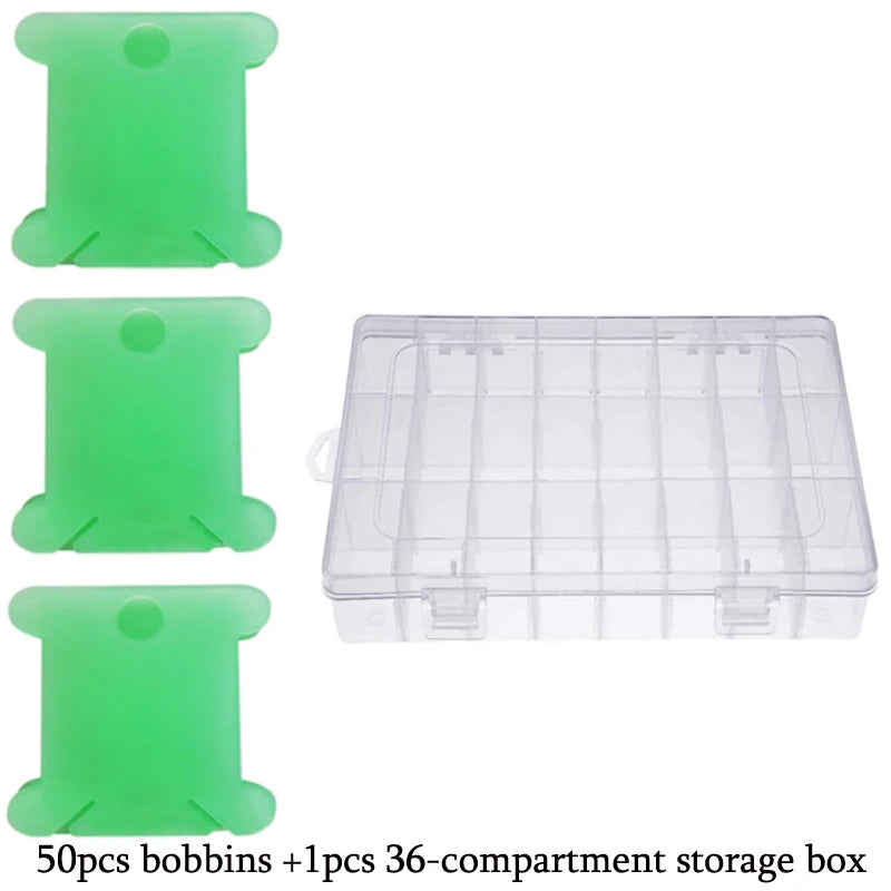 36-Grid Embroidery Floss Organizer Box – with Bobbins & Stickers