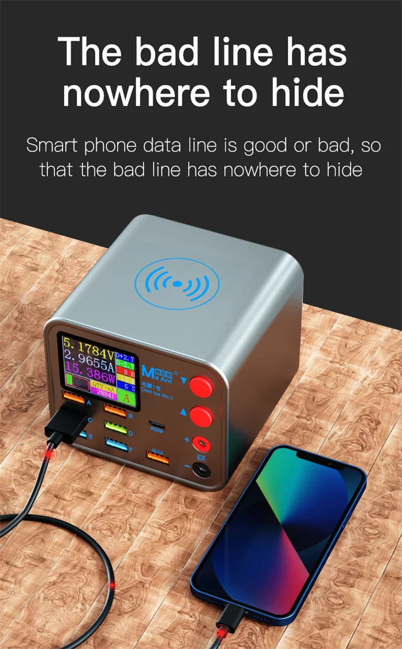 8-Port Multifunction Charger – Smart Wireless Fast Charging