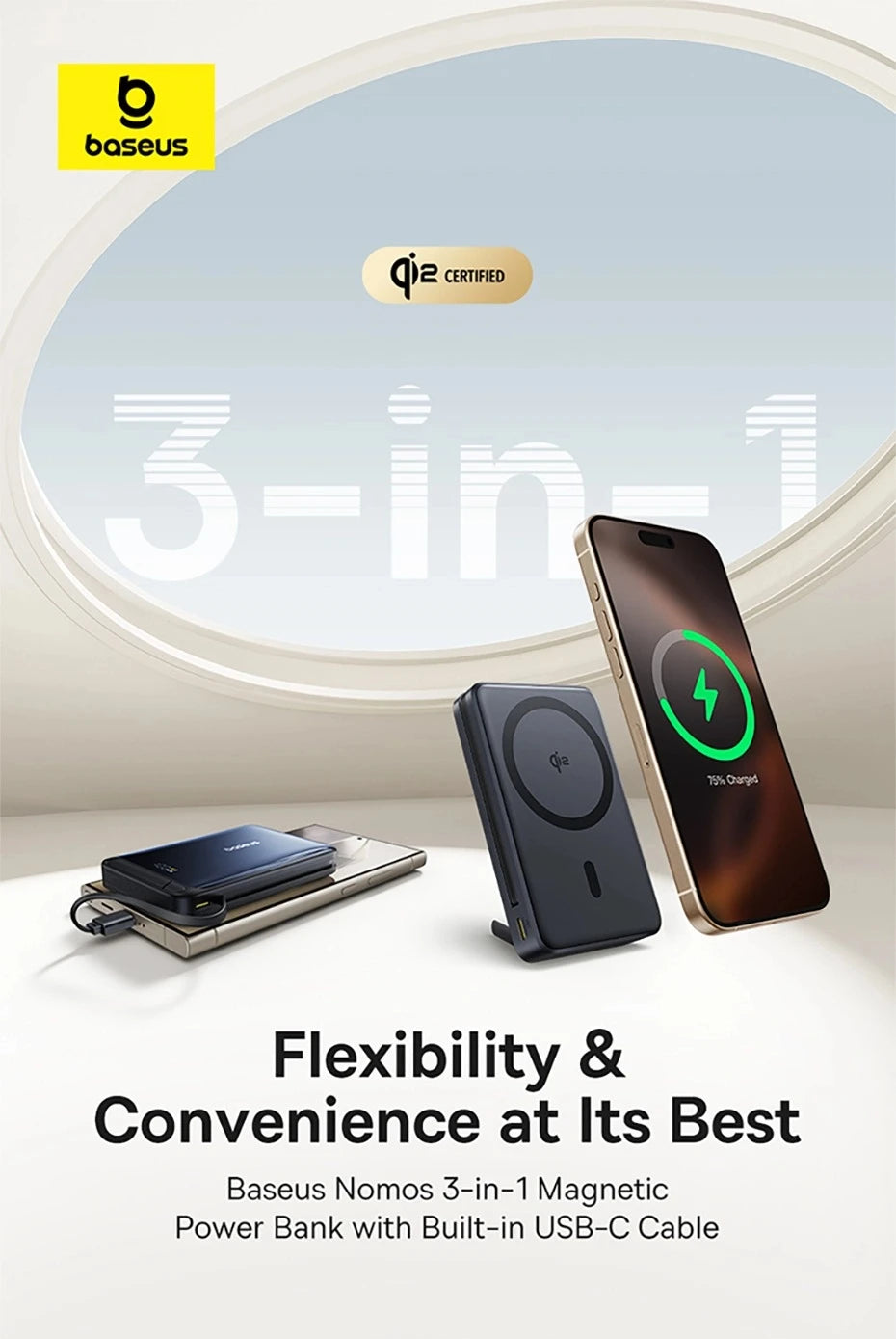 Qi2 45W 10000mAh Magnetic Power Bank – MagSafe Fast Charging