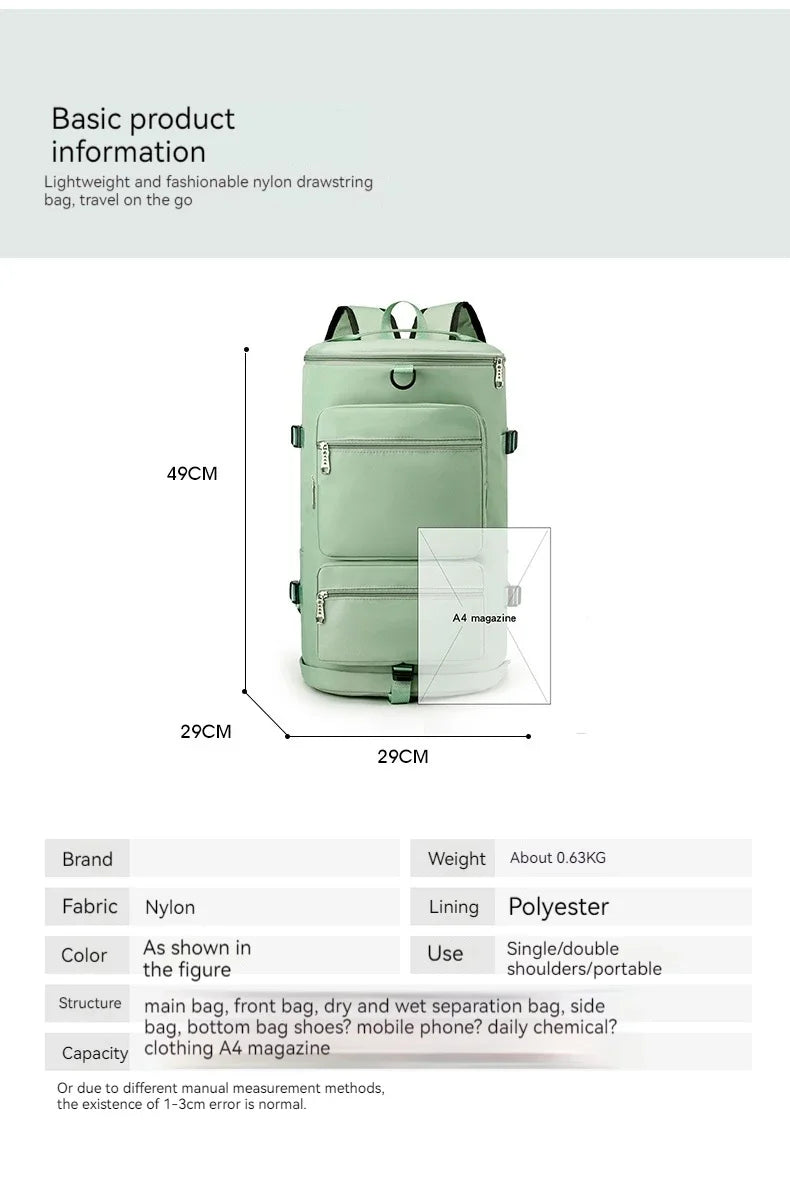 Outdoor Single-Shoulder Travel Backpack – Crossbody Fitness Bag