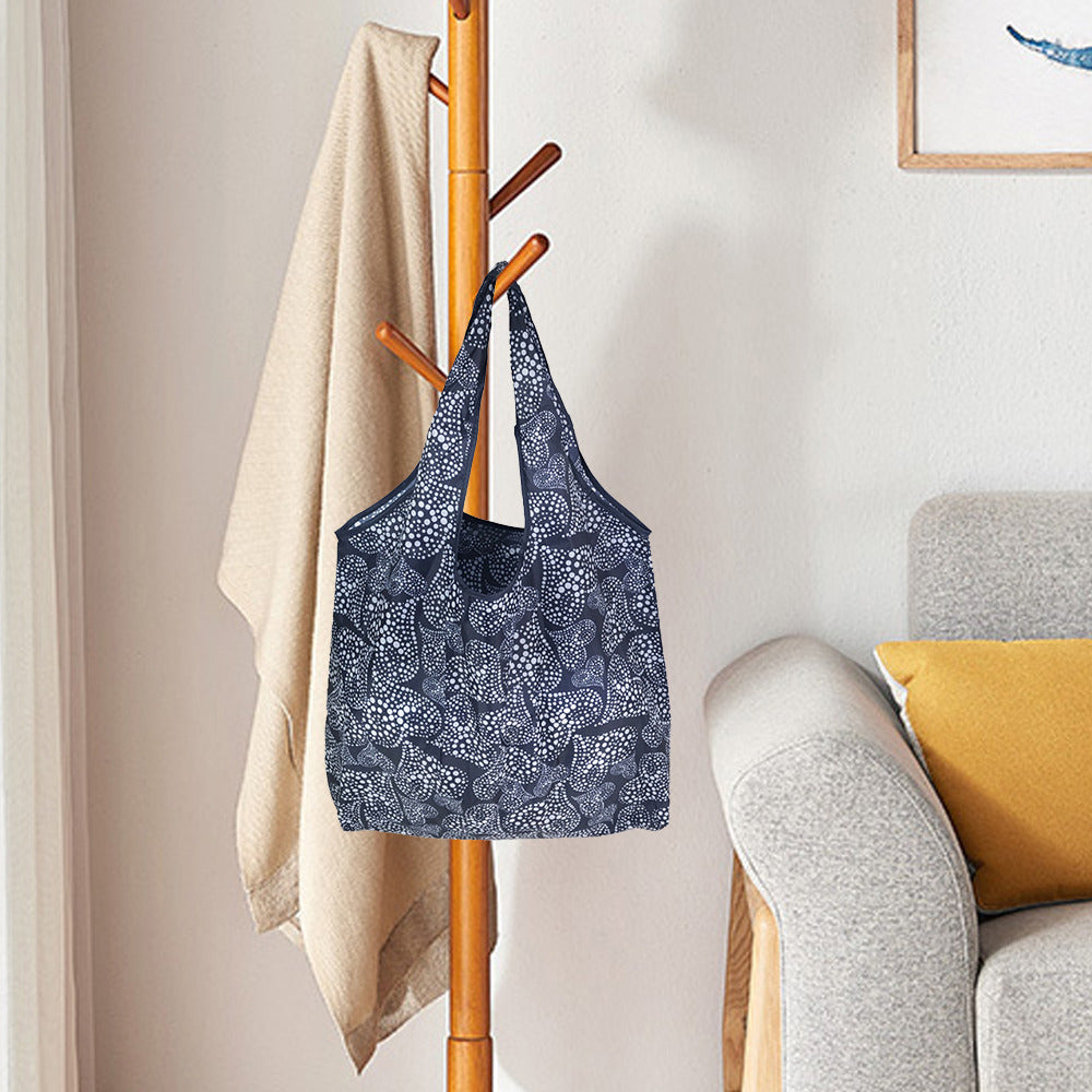 Foldable Reusable Shopping Bag – Eco-Friendly Lemon Print Tote