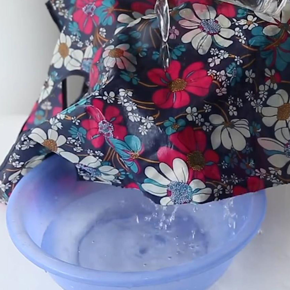 Foldable Reusable Shopping Bag – Eco-Friendly Lemon Print Tote